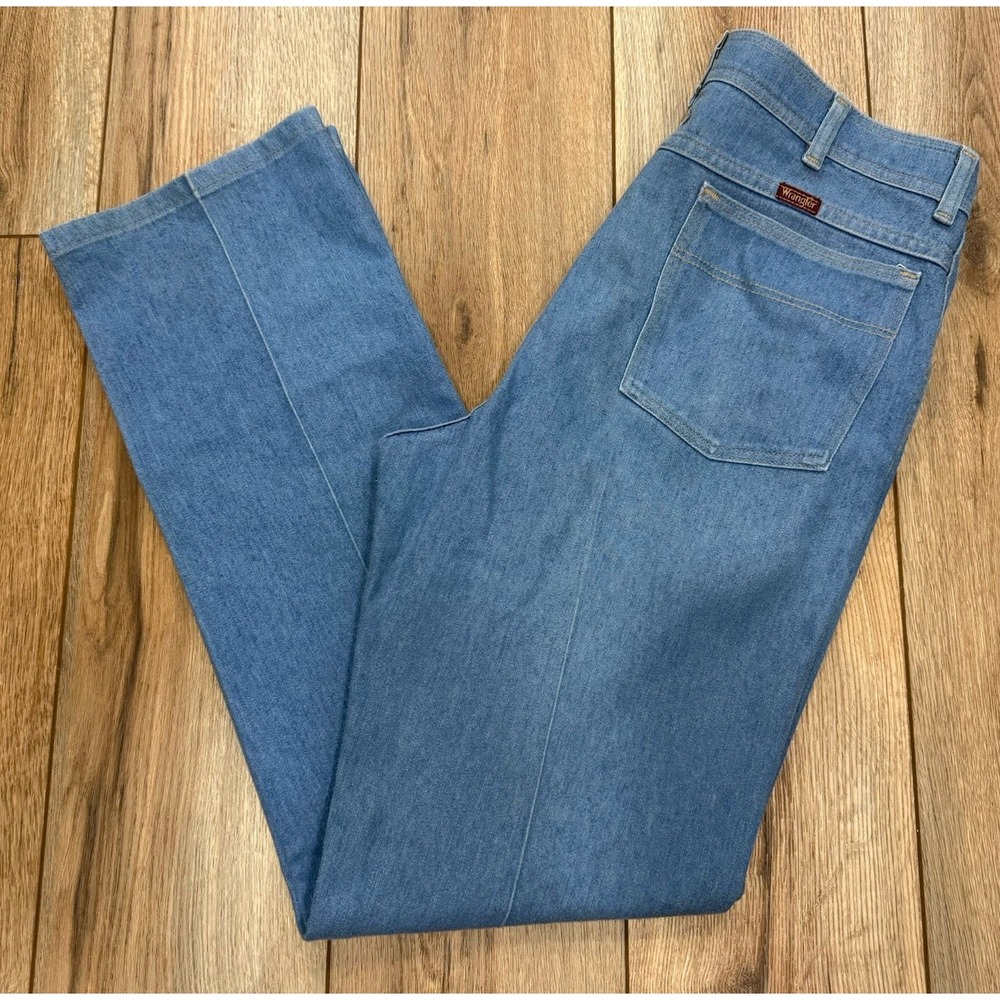 VTG Wrangler Hero 85498LB Stretch Flex Fit Blue Denim Jeans 38x34